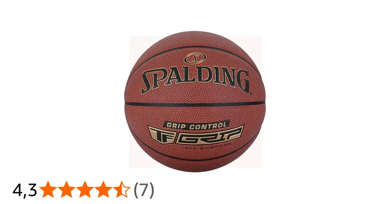 Pomarańczowa piłka do koszykówki Spalding z napisem "GRIP CONTROL" zapewniającym pewny chwyt.