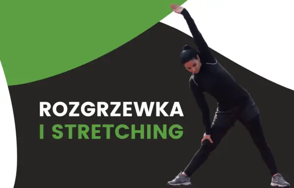 Kobieta wykonuje ćwiczenie rozciągające, przygotowując ciało do wysiłku.
